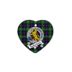 Sutherland Scottish Clan Badge Plaid Christmas Ornaments Gift Heart Ornament Sutherland Clan Tartan Ornaments, Plaid Ornament, christmas Ornament, plaid christmas ornament