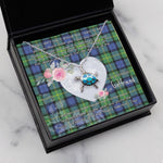 Sea Turtle Necklace Gift for My Beautiful Girlfriend Valentines Necklace Clan Gordon Old Ancient Tartan Blue Turtle Necklace