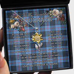 To My Beautiful Soulmate Sunflower Necklace In Your Eyes I Have Found My Home Clan MacKay Blue Tartan Jewelry For Girlfriend
