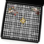 To My Beautiful Soulmate Sunflower Necklace In Your Eyes I Have Found My Home Clan Scott Black White Modern Tartan Jewelry For Girlfriend, Tartan Sunflower Pendant Necklace, Scottish Tartan Jewelry, valentine necklace, necklace girlfriend, necklace for wife, cute necklaces for girlfriend, jewelry for girlfriend, to my soulmate necklace, to my future wife necklace
