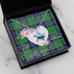 Sea Turtle Necklace Gift for My Beautiful Girlfriend Valentines Necklace Clan Monteith Tartan Blue Turtle Necklace
