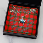 Sea Turtle Necklace To My Beautiful Soulmate Necklace In Your Eyes I Have Found My Home Clan MacDonald of Sleat Tartan Blue Turtle Necklace