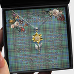To My Beautiful Soulmate Sunflower Necklace In Your Eyes I Have Found My Home Clan MacInnes Ancient Tartan Jewelry For Girlfriend