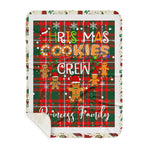 Personalized Gift Tartan Plaid Blanket Clan Princess Margaret With Christmas Cookie Baking Crew Christmas Gift Sherpa Blanket, tartan sherpa blanket,buffalo plaid sherpa blanket,christmas sherpa blanket,Christmas Throw Blanket,green plaid sherpa blanket,green sherpa blanket