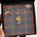 To My Beautiful Soulmate Sunflower Necklace In Your Eyes I Have Found My Home Clan Fraser Hunting Modern Tartan Jewelry For Girlfriend