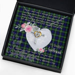 Gift For My Beautiful Girlfriend Necklace Valentine Necklace Clan Meldrum Tartan Cross Dancing Necklace Scottish Tartan Jewelry