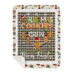 Personalized Gift Tartan Plaid Blanket Clan Burns With Christmas Cookie Baking Crew Christmas Gift Sherpa Blanket, tartan sherpa blanket,buffalo plaid sherpa blanket,christmas sherpa blanket,Christmas Throw Blanket,green plaid sherpa blanket,green sherpa blanket