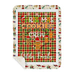 Personalized Gift Tartan Plaid Blanket Clan Gibbs With Christmas Cookie Baking Crew Christmas Gift Sherpa Blanket, tartan sherpa blanket,buffalo plaid sherpa blanket,christmas sherpa blanket,Christmas Throw Blanket,green plaid sherpa blanket,green sherpa blanket