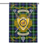 House Flag - Baillie Modern Irish Shield Celtic Cross Tartan Garden Flag St Patrick's Day Garden Flag