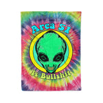 Scotstee Shop - Scotstee Shop Blanket Alien - Area 51 Is Bullshit Rainbow Hippie Fleece Blanket