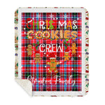 Personalized Gift Tartan Plaid Blanket Clan Straiton With Christmas Cookie Baking Crew Christmas Gift Sherpa Blanket, tartan sherpa blanket,buffalo plaid sherpa blanket,christmas sherpa blanket,Christmas Throw Blanket,green plaid sherpa blanket,green sherpa blanket
