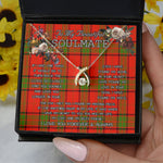 To My Beautiful Soulmate Necklace In Your Eyes I Have Found My Home Clan MaxTon Tartan Wishbone Dancing Necklace