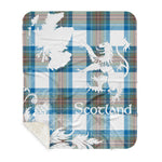 Sherpa Blanket - Tartan Blanket Thistle and Lion Scottish Clan Stewart Muted Blue Plaid Blanket, plaid sherpa blanket queen,purple sherpa blanket,queen sherpa blanket,queen size sherpa blanket,red sherpa blanket,scottish tartan blankets,sherpa blanket,sherpa christmas blanket
