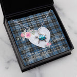 Sea Turtle Necklace Gift for My Beautiful Girlfriend Valentines Necklace Clan Clergy Blue Tartan Blue Turtle Necklace