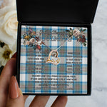 To My Beautiful Soulmate Necklace In Your Eyes I Have Found My Home Clan Stewart Muted Blue Tartan Forever Love Necklace