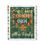 Personalized Gift Tartan Plaid Blanket Clan Allan With Christmas Cookie Baking Crew Christmas Gift Blanket, Plaid Blanket, Christmas Fleece Blanket, Christmas Blanket, Tartan Blanket, Scottish Blanket, Scotland Blanket, Family Name Blanket, Custom Blanket, Personalized Blanket