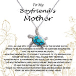 Opal Turtle Necklace - Mom Necklace, Mother-In-Law Necklace, To My Boyfriend's Mom Gift Necklace, Gift For Boyfriend's Mom Birthday Necklace