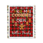 Personalized Gift Tartan Plaid Blanket Clan Wallace With Christmas Cookie Baking Crew Christmas Gift Blanket, Plaid Blanket, Christmas Fleece Blanket, Christmas Blanket, Tartan Blanket, Scottish Blanket, Scotland Blanket, Family Name Blanket, Custom Blanket, Personalized Blanket
