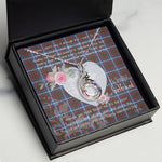 Rising Phoenix Necklace - Valentine Necklace Clan Dalmahoy Tartan Gift for Girlfriend, Gift for My Wife Rising Phoenix Necklace
