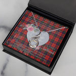 Rising Phoenix Necklace - Valentine Necklace Clan Robertson Tartan Gift for Girlfriend, Gift for My Wife Rising Phoenix Necklace