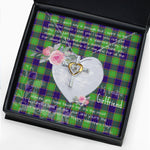 Gift For My Beautiful Girlfriend Necklace Valentine Necklace Clan Colville Tartan Cross Dancing Necklace Scottish Tartan Jewelry