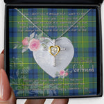 Gift For My Beautiful Girlfriend Necklace Valentine Necklace Clan Johnston Ancient Tartan Cross Dancing Necklace Scottish Tartan Jewelry