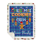 Personalized Gift Tartan Plaid Blanket Clan Mercer With Christmas Cookie Baking Crew Christmas Gift Sherpa Blanket, tartan sherpa blanket,buffalo plaid sherpa blanket,christmas sherpa blanket,Christmas Throw Blanket,green plaid sherpa blanket,green sherpa blanket