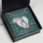 Rising Phoenix Necklace - Valentine Necklace Clan Fletcher Ancient Tartan Gift for Girlfriend, Gift for My Wife Rising Phoenix Necklace