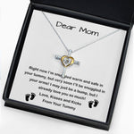 Cross Dancing Necklace - Mom Necklace, Mom To Be Necklace, Pregnancy Gift For Mom To Be, Mommy Present From Unborn Baby, Gift For Expecting Moms