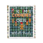 Fleece Blanket - Personalized Gift Tartan Plaid Blanket Clan Melville Hunting With Christmas Cookie Baking Crew Christmas Gift Fleece Blanket