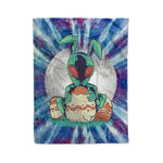 Scotstee Shop - Scotstee Shop Blanket Easter Alien Groovy Tie Dye Blue Purple & Magenta Hippie Fleece Blanket