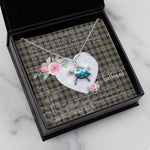 Sea Turtle Necklace Gift for My Beautiful Girlfriend Valentines Necklace Clan MacKenzie Weathered Tartan Blue Turtle Necklace