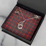 To My Beautiful Soulmate Necklace In Your Eyes I Have Found My Home Clan Grant of Lurg Tartan Rising Phoenix Necklace