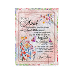 Scotstee Shop - Personalized gift to My Aunt From Niece Flower Lover Gift Fleece Blanket