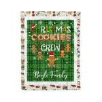 Personalized Gift Tartan Plaid Blanket Clan Boyle With Christmas Cookie Baking Crew Christmas Gift Blanket, Plaid Blanket, Christmas Fleece Blanket, Christmas Blanket, Tartan Blanket, Scottish Blanket, Scotland Blanket, Family Name Blanket, Custom Blanket, Personalized Blanket
