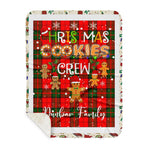 Personalized Gift Tartan Plaid Blanket Clan Dunbar Modern With Christmas Cookie Baking Crew Christmas Gift Sherpa Blanket, tartan sherpa blanket,buffalo plaid sherpa blanket,christmas sherpa blanket,Christmas Throw Blanket,green plaid sherpa blanket,green sherpa blanket