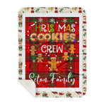Personalized Gift Tartan Plaid Blanket Clan Seton With Christmas Cookie Baking Crew Christmas Gift Sherpa Blanket, tartan sherpa blanket,buffalo plaid sherpa blanket,christmas sherpa blanket,Christmas Throw Blanket,green plaid sherpa blanket,green sherpa blanket