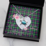 Sea Turtle Necklace Gift for My Beautiful Girlfriend Valentines Necklace Clan Inglis Modern Tartan Blue Turtle Necklace
