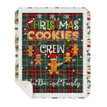 Personalized Gift Tartan Plaid Blanket Clan MacDiarmid With Christmas Cookie Baking Crew Christmas Gift Sherpa Blanket, tartan sherpa blanket,buffalo plaid sherpa blanket,christmas sherpa blanket,Christmas Throw Blanket,green plaid sherpa blanket,green sherpa blanket