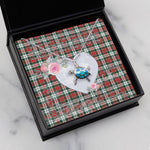 Sea Turtle Necklace Gift for My Beautiful Girlfriend Valentines Necklace Clan Graham Tartan Blue Turtle Necklace