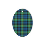 Gordon Ancient Tartan Oval Ornaments, Christmas Tree Ornament, Plaid Christmas Ornaments, Ceramic Oval Christmas Tree Decoration, Tartan Oval Ornaments, Christmas Tree Ornament, Plaid Christmas Ornaments, Ceramic Oval Christmas Tree Decoration