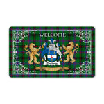 Doormat - Tartan Door Mat The Family Davidson Modern Welcome Mat, Plaid Doormat Scottish