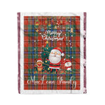 Personalized Gift Tartan Plaid Blanket Clan MacLean Of Duart With Funny Santa Snowman Reindeer Merry Christmas Fleece Blanket, Home Living Room, Plaid Blanket, Tartan Blanket, Scottish Blanket, Buffalo fleece blanket, Christmas Blanket