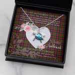 Sea Turtle Necklace Gift for My Beautiful Girlfriend Valentines Necklace Clan Graham Red Tartan Blue Turtle Necklace