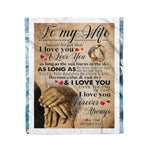 Scotstee Shop - Fleece Blanket - Personalized Gift Letter Love Quote For My Wife Cute Family Gift Fleece Blanket