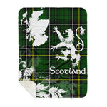Sherpa Blanket - Tartan Blanket Thistle and Lion Scottish Clan MacAlpine Modern Plaid Blanket, plaid sherpa blanket queen,purple sherpa blanket,queen sherpa blanket,queen size sherpa blanket,red sherpa blanket,scottish tartan blankets,sherpa blanket,sherpa christmas blanket