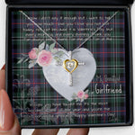 Gift For My Beautiful Girlfriend Necklace Valentine Necklace Clan Rose Hunting Modern Tartan Cross Dancing Necklace Scottish Tartan Jewelry