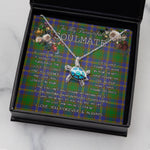 Sea Turtle Necklace To My Beautiful Soulmate Necklace In Your Eyes I Have Found My Home Clan Strange of Balcaskie Tartan Blue Turtle Necklace