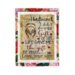 Scotstee Shop - Personalized Gift Letter To My Husband, Cute Family Gift Fleece Blanket