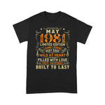 Vintage May 1981 Awesome 40 Yrs Old 40th Birthday Gift Birthday Shirt Funny 40th Birthday T Shirts - Scotstee Shop
